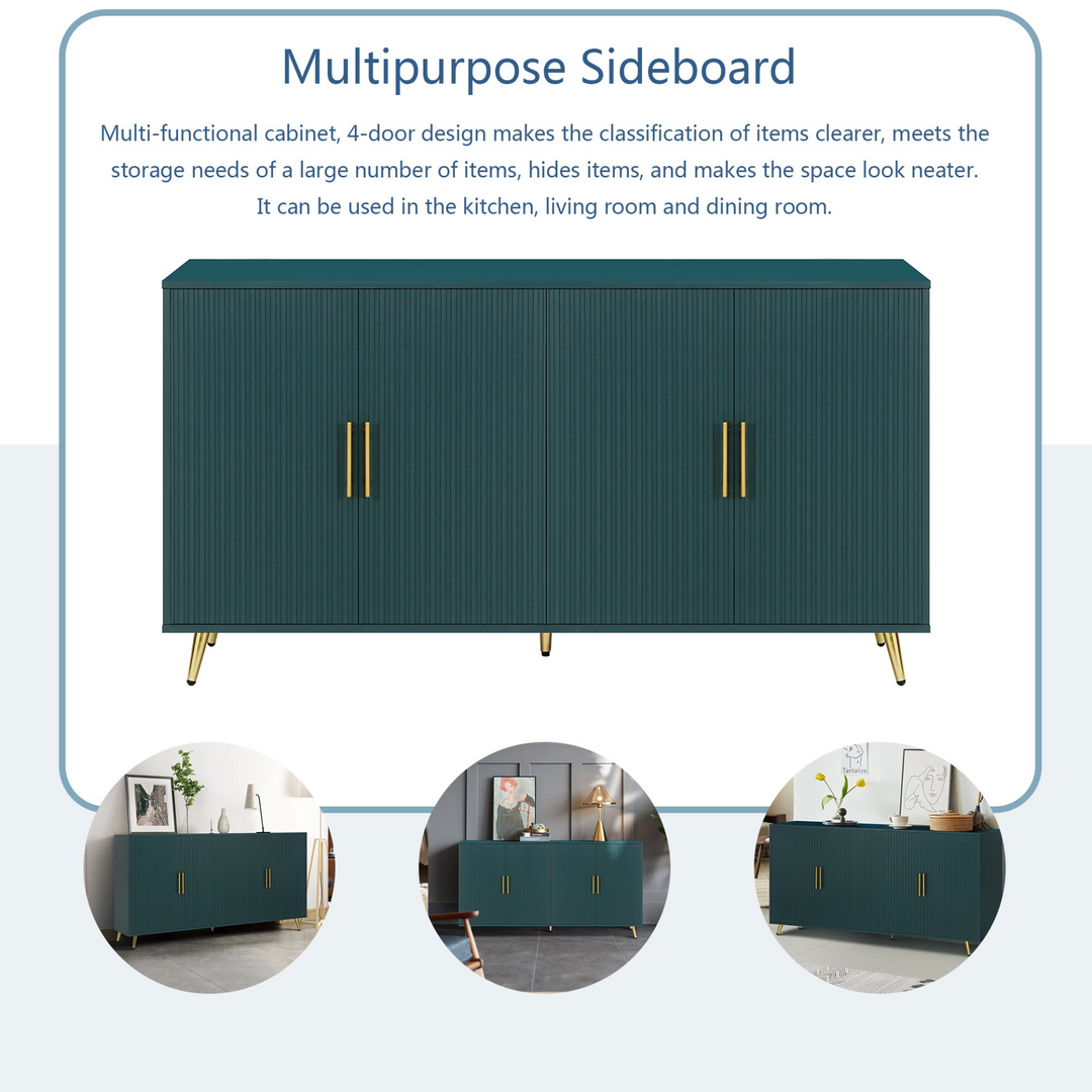 Buy farmhouse furniture The Amalfi | Mediterranean Farmhouse Teal Wood Media Console with Storage &amp; Adjustable Shelves - Modern Cottage Farmhouse Furniture