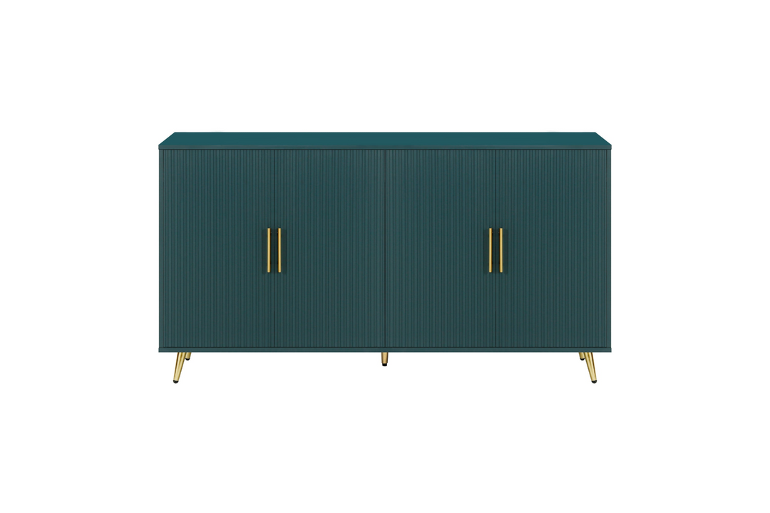 Buy farmhouse furniture The Amalfi | Mediterranean Farmhouse Teal Wood Media Console with Storage &amp; Adjustable Shelves - Modern Cottage Farmhouse Furniture