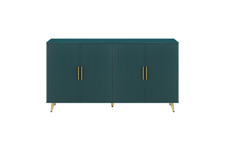 Buy farmhouse furniture The Amalfi | Mediterranean Farmhouse Teal Wood Media Console with Storage &amp; Adjustable Shelves - Modern Cottage Farmhouse Furniture