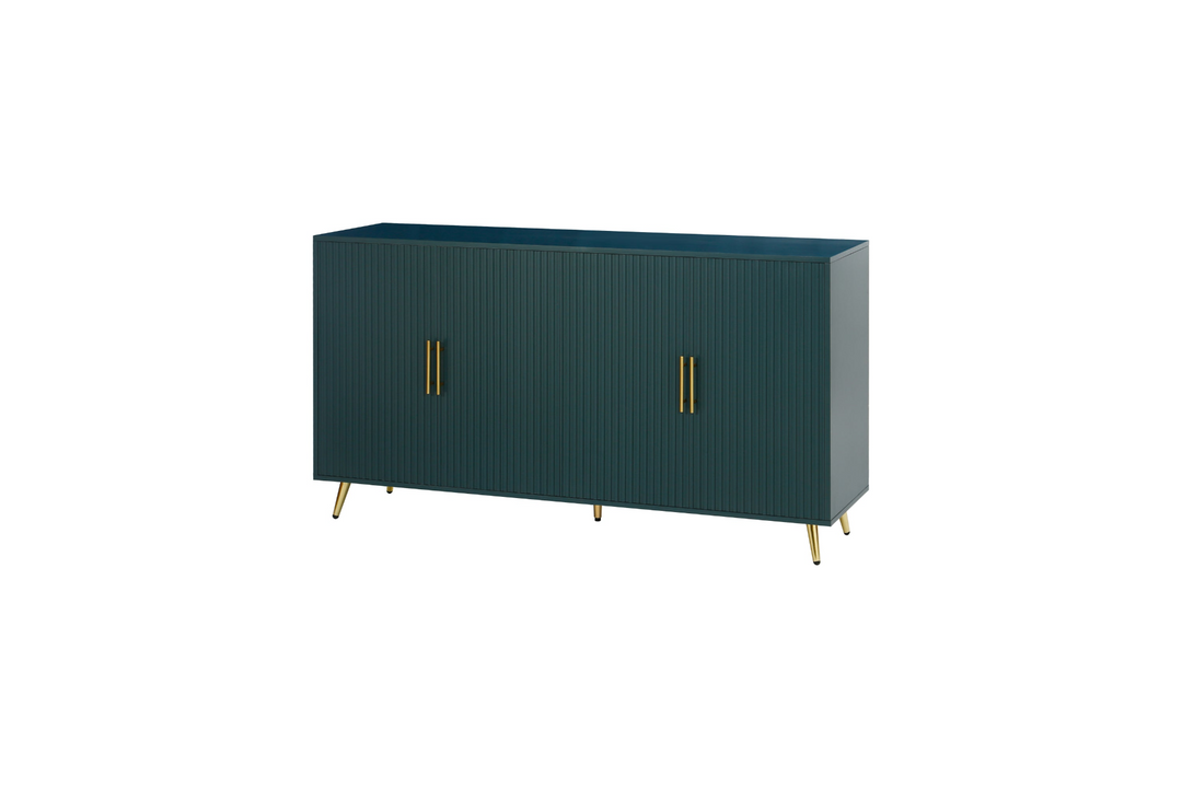 Buy farmhouse furniture The Amalfi | Mediterranean Farmhouse Teal Wood Media Console with Storage &amp; Adjustable Shelves - Modern Cottage Farmhouse Furniture