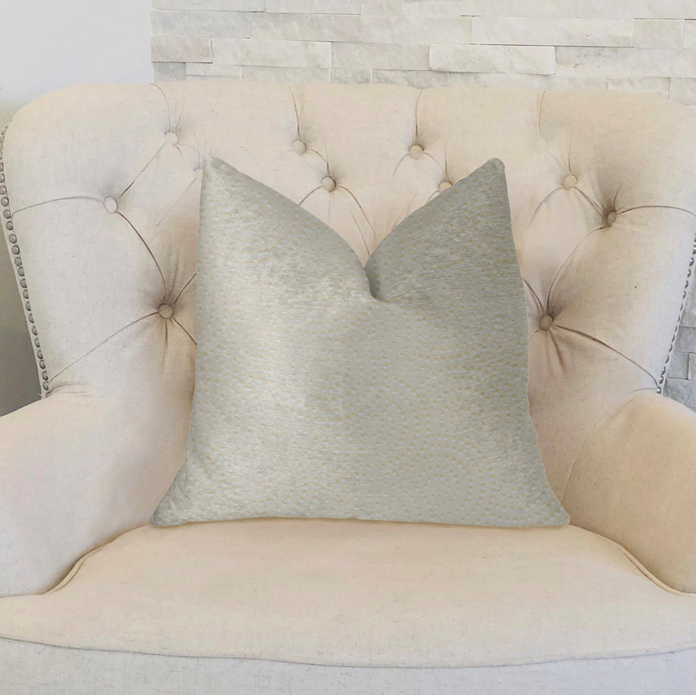 Buy farmhouse furniture White Dove White Artificial Leather Luxury Throw Pillow - Modern Cottage Farmhouse Furniture
