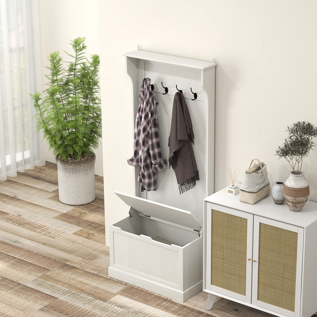 Buy farmhouse furniture White Farmhouse Mudroom Coat Rack Storage Sitting Bench - Modern Cottage Farmhouse Furniture