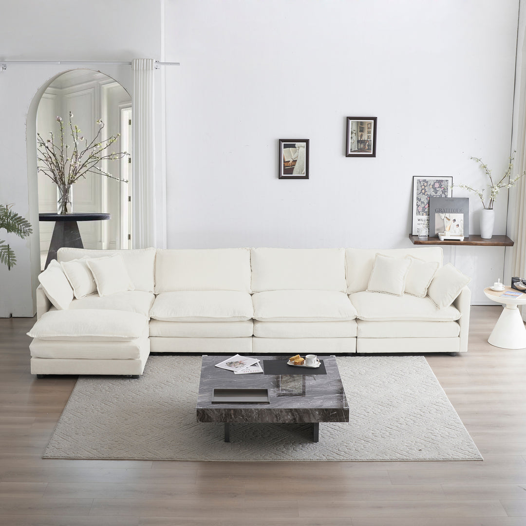 Buy farmhouse furniture White Lily • Chenille Cottage American Farmhouse Style Sofa Couch - Modern Cottage Farmhouse Furniture