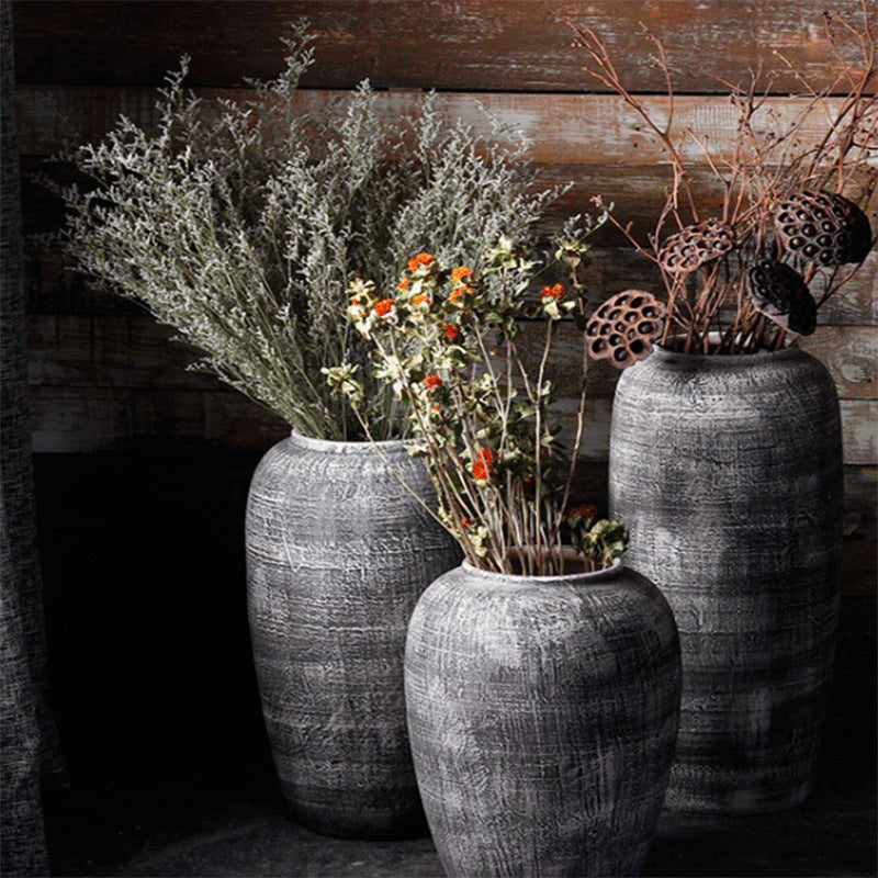 Buy farmhouse furniture Pericelli II | Vintage Mediterranean Luxury Ceramic Floor-standing Large Vase - Modern Cottage Farmhouse Furniture