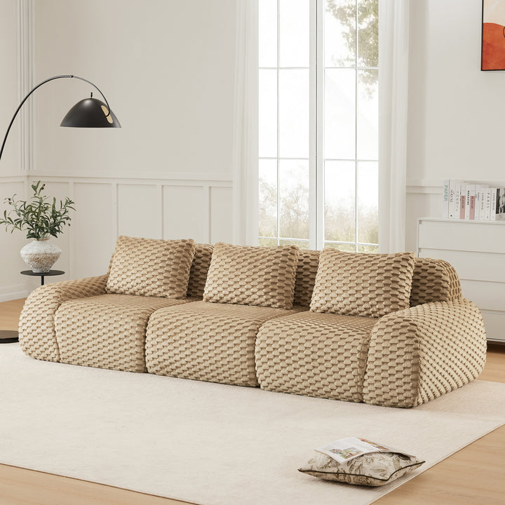 Buy farmhouse furniture Large Modern Italian Woven Boucle Modular Sectional Sofa Sectional Couch - Modern Cottage Farmhouse Furniture