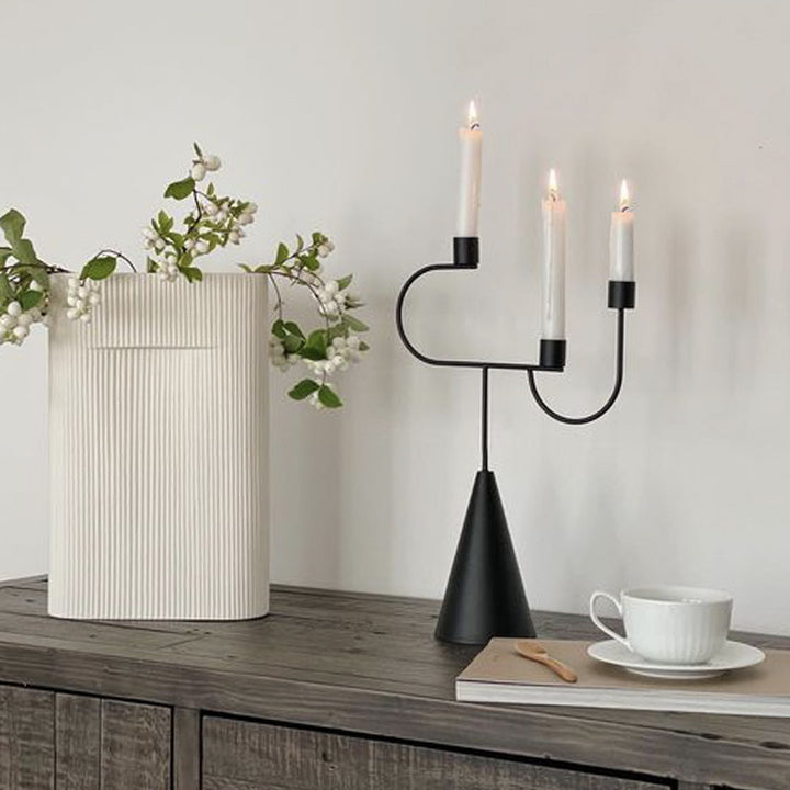 Buy farmhouse furniture Meraki | Minimalist Modern Mediterranean Contemporary Candlestick Holder - Modern Cottage Farmhouse Furniture
