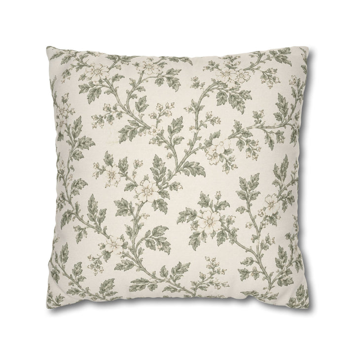 Cream &amp; Sage Floral Pillowcase By. Artisan Blooms