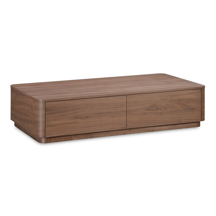 Buy farmhouse furniture Éclat Round Off Mediterranean Farmhouse Coffee Table Walnut Brown - Modern Cottage Farmhouse Furniture