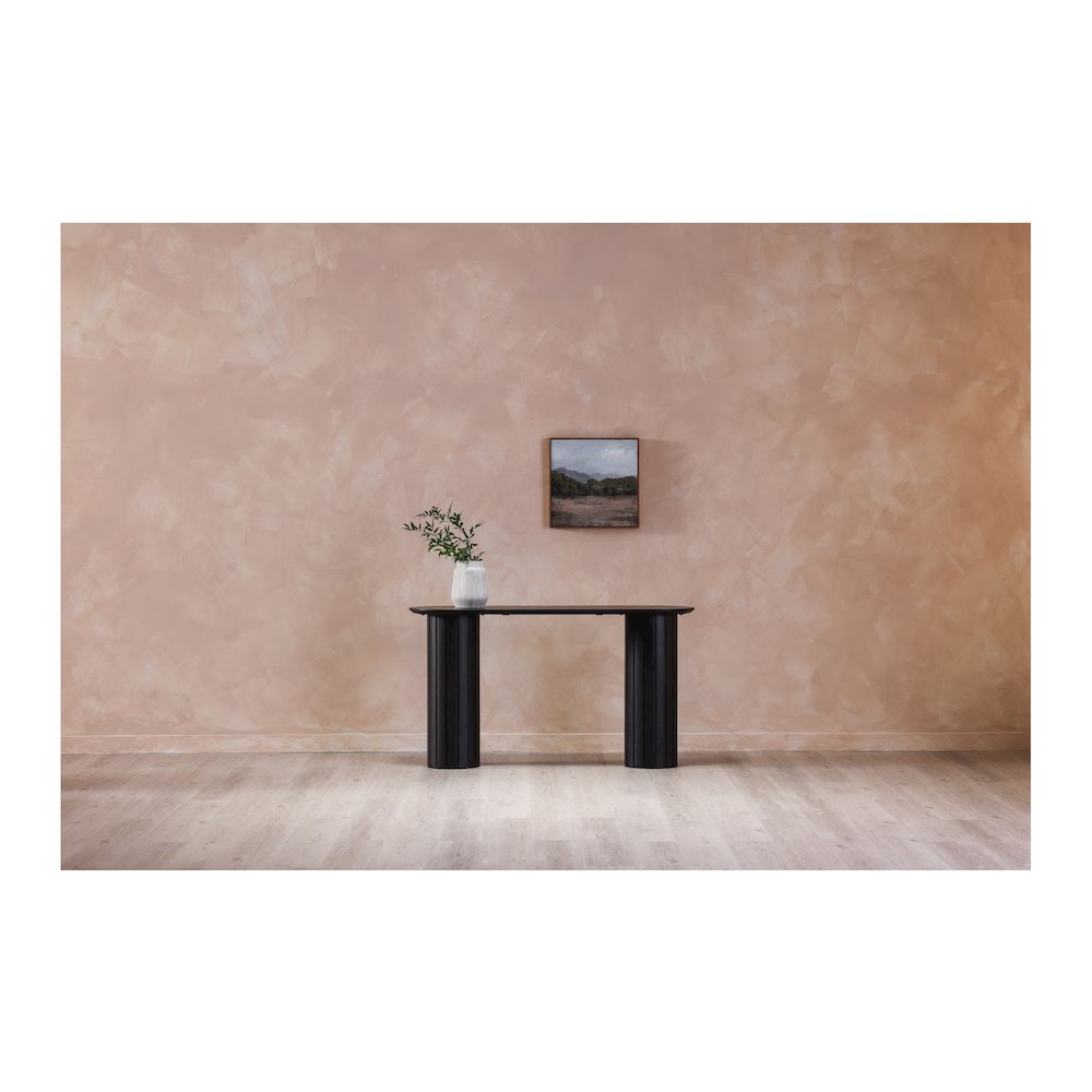 Buy farmhouse furniture Povera Farmhouse Foyer Console Table Black - Modern Cottage Farmhouse Furniture