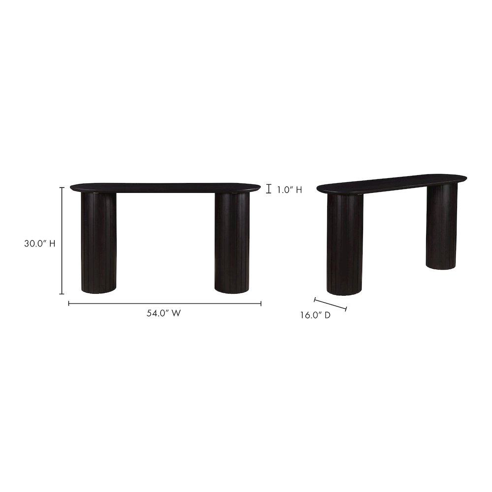 Buy farmhouse furniture Povera Farmhouse Foyer Console Table Black - Modern Cottage Farmhouse Furniture