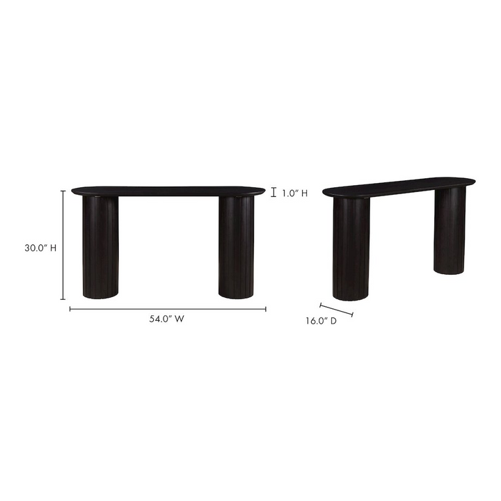 Buy farmhouse furniture Povera Farmhouse Foyer Console Table Black - Modern Cottage Farmhouse Furniture