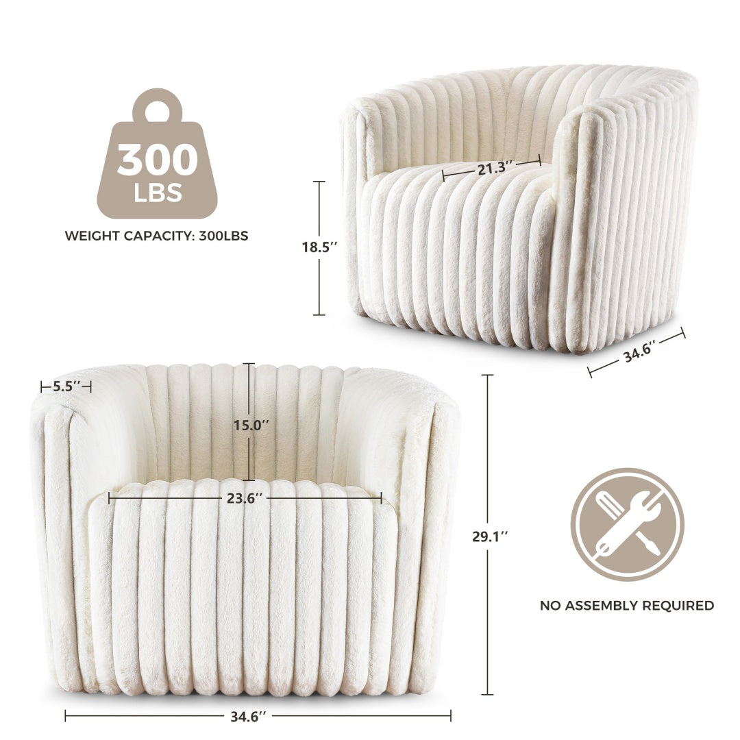 Buy farmhouse furniture Rotating Modern White Contemporary Accent Chair - Modern Cottage Farmhouse Furniture