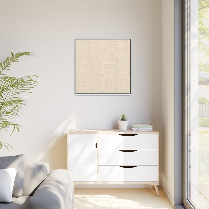 Woven Art Sage &amp; Cream Framed Canvas Wall Art