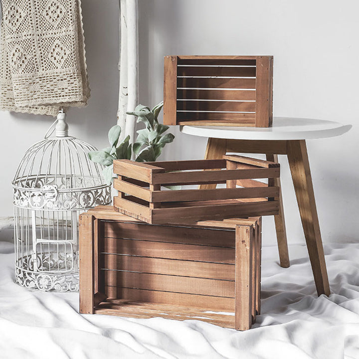 Buy farmhouse furniture Dasos | Mediterranean Farmhouse Wooden Basket - Modern Cottage Farmhouse Furniture