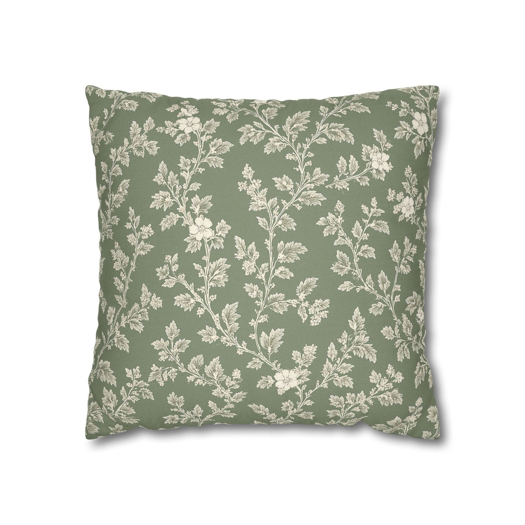 Clover Hill - Cream &amp; Sage Floral Pillowcase By. Artisan Blooms