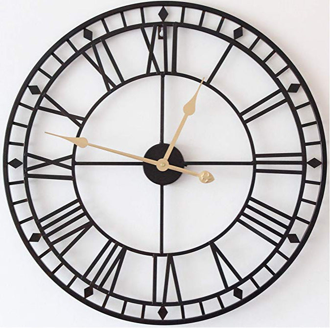 Buy farmhouse furniture Verona | Modern Luxury Iron Mediterranean Wall Clock - Modern Cottage Farmhouse Furniture