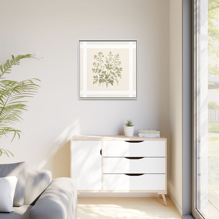 Sage &amp; Cream Framed Canvas Wall Art