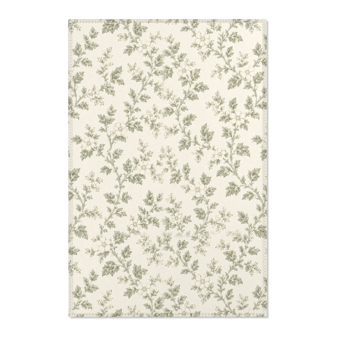 Buy farmhouse furniture Vintage Botanical Cream &amp; Sage Accent Rug - Modern Cottage Farmhouse Furniture