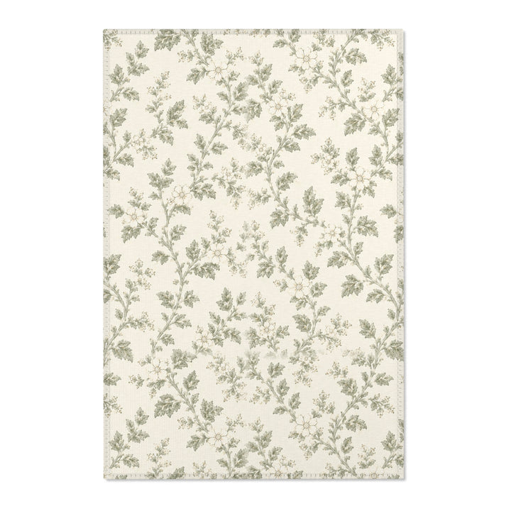 Buy farmhouse furniture Vintage Botanical Cream &amp; Sage Accent Rug - Modern Cottage Farmhouse Furniture