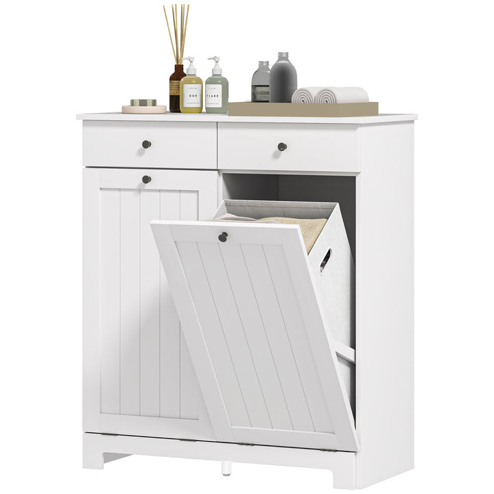 Buy farmhouse furniture Magnolia Ridge White Farmhouse Mediterranean Laundry Basket Hamper Cabinet - Modern Cottage Farmhouse Furniture