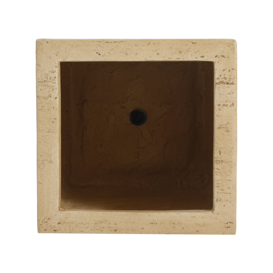 Buy farmhouse furniture MGO Handmade Planter Box with Travertine Finish - 27&