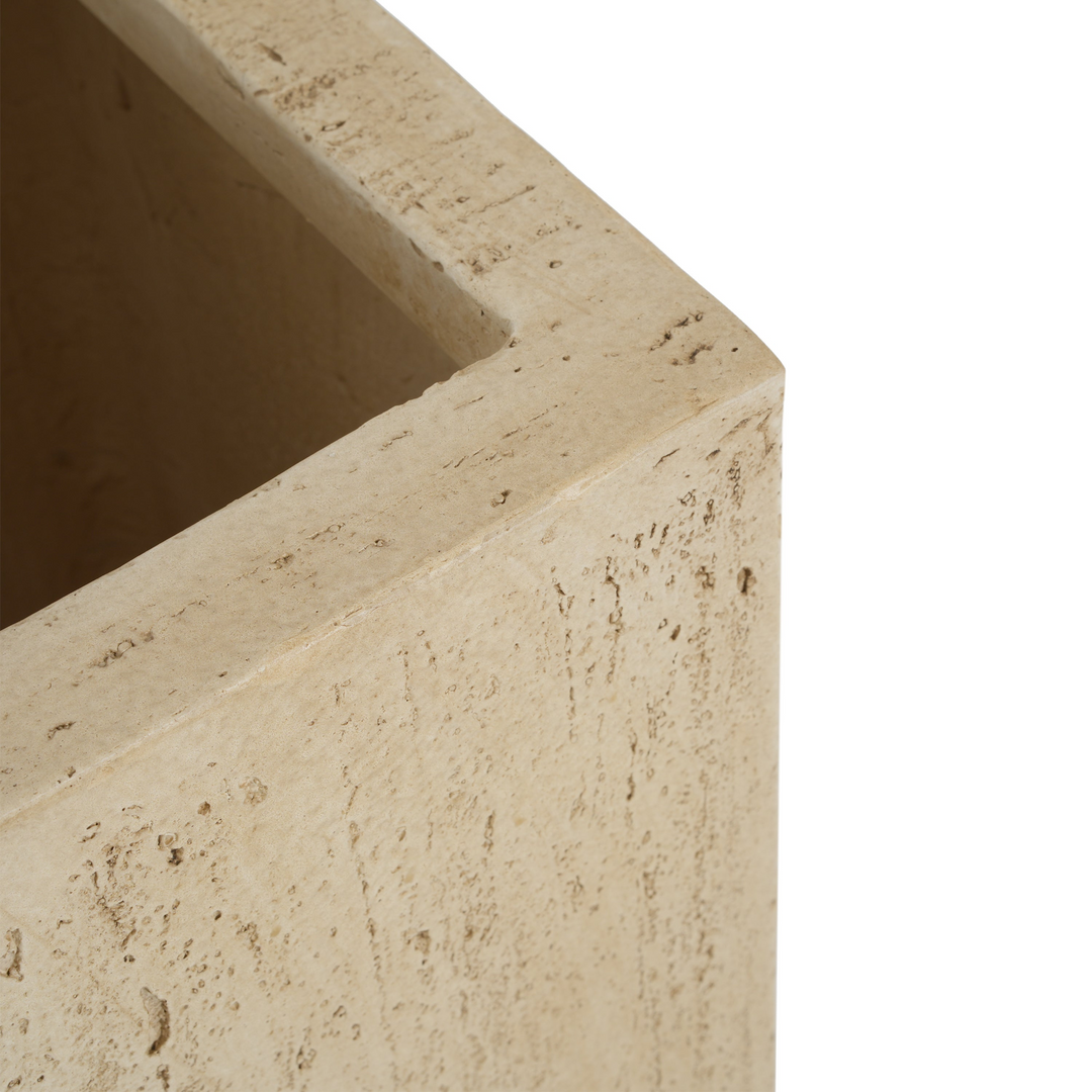Buy farmhouse furniture MGO Handmade Planter Box with Travertine Finish - 27&
