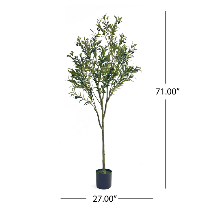 Buy farmhouse furniture Large Farmhouse Olive Tree | Artificial, 6ft Realistic Faux - Modern Cottage Farmhouse Furniture