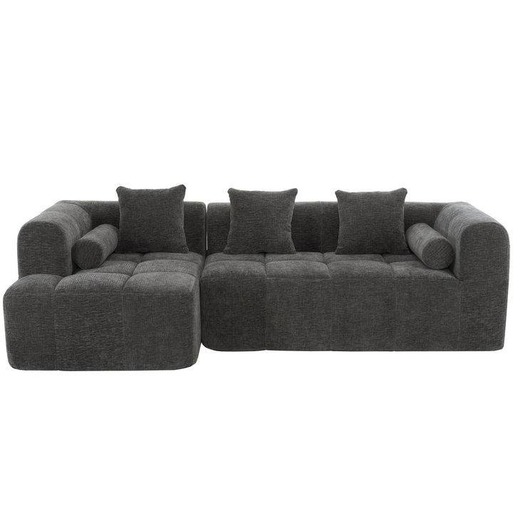Buy farmhouse furniture Grey Full-Compressed Bubble European Farmhouse Modular Sectional Sofa Couch - Modern Cottage Farmhouse Furniture