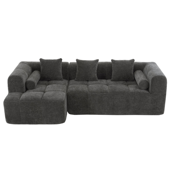 Buy farmhouse furniture Grey Full-Compressed Bubble European Farmhouse Modular Sectional Sofa Couch - Modern Cottage Farmhouse Furniture