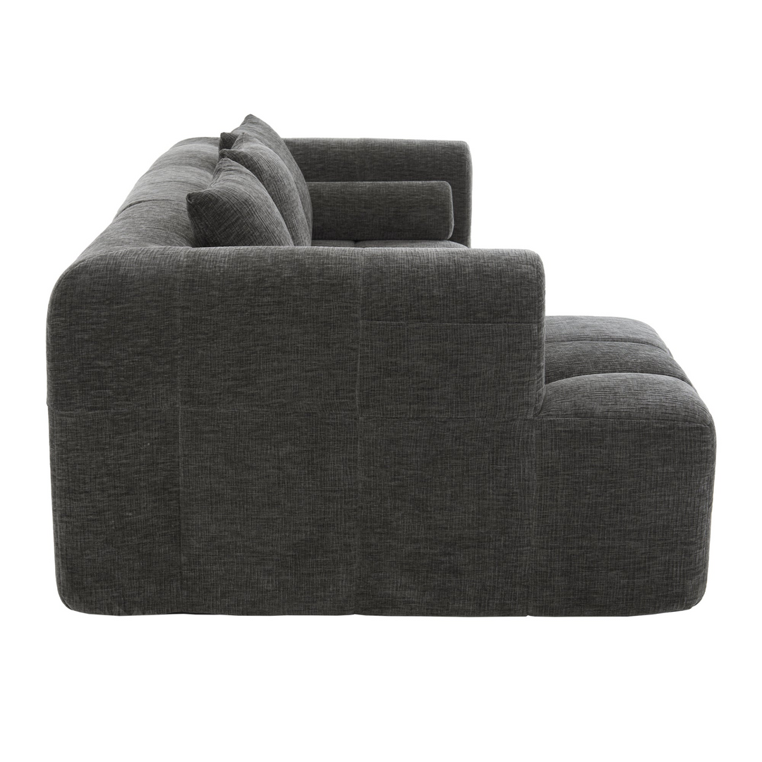 Buy farmhouse furniture Grey Full-Compressed Bubble European Farmhouse Modular Sectional Sofa Couch - Modern Cottage Farmhouse Furniture