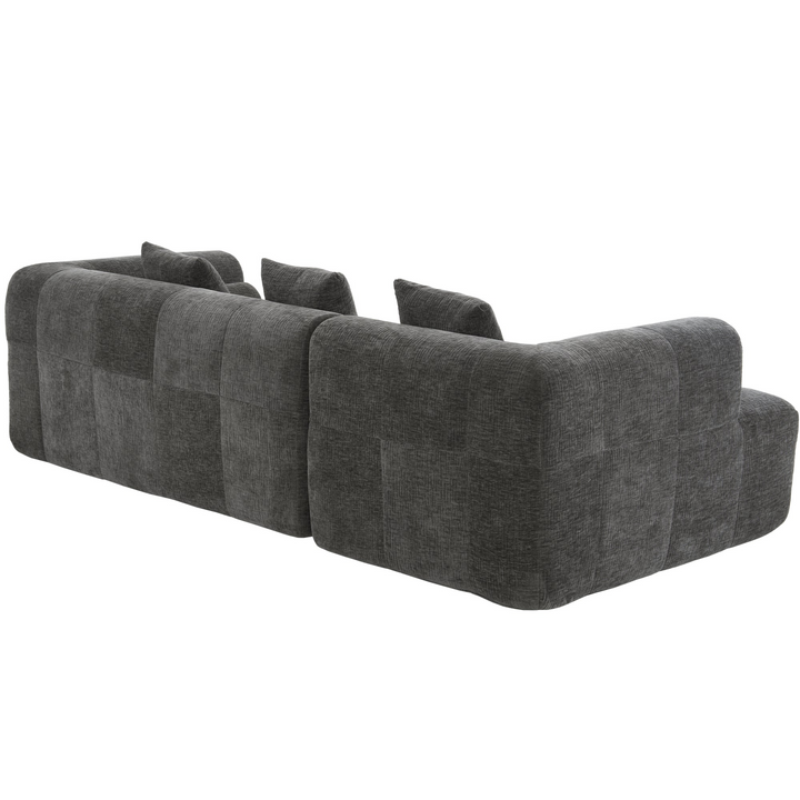 Buy farmhouse furniture Grey Full-Compressed Bubble European Farmhouse Modular Sectional Sofa Couch - Modern Cottage Farmhouse Furniture