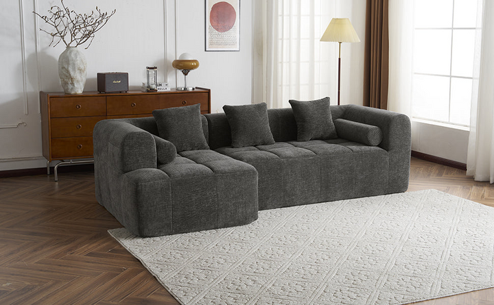 Buy farmhouse furniture Grey Full-Compressed Bubble European Farmhouse Modular Sectional Sofa Couch - Modern Cottage Farmhouse Furniture