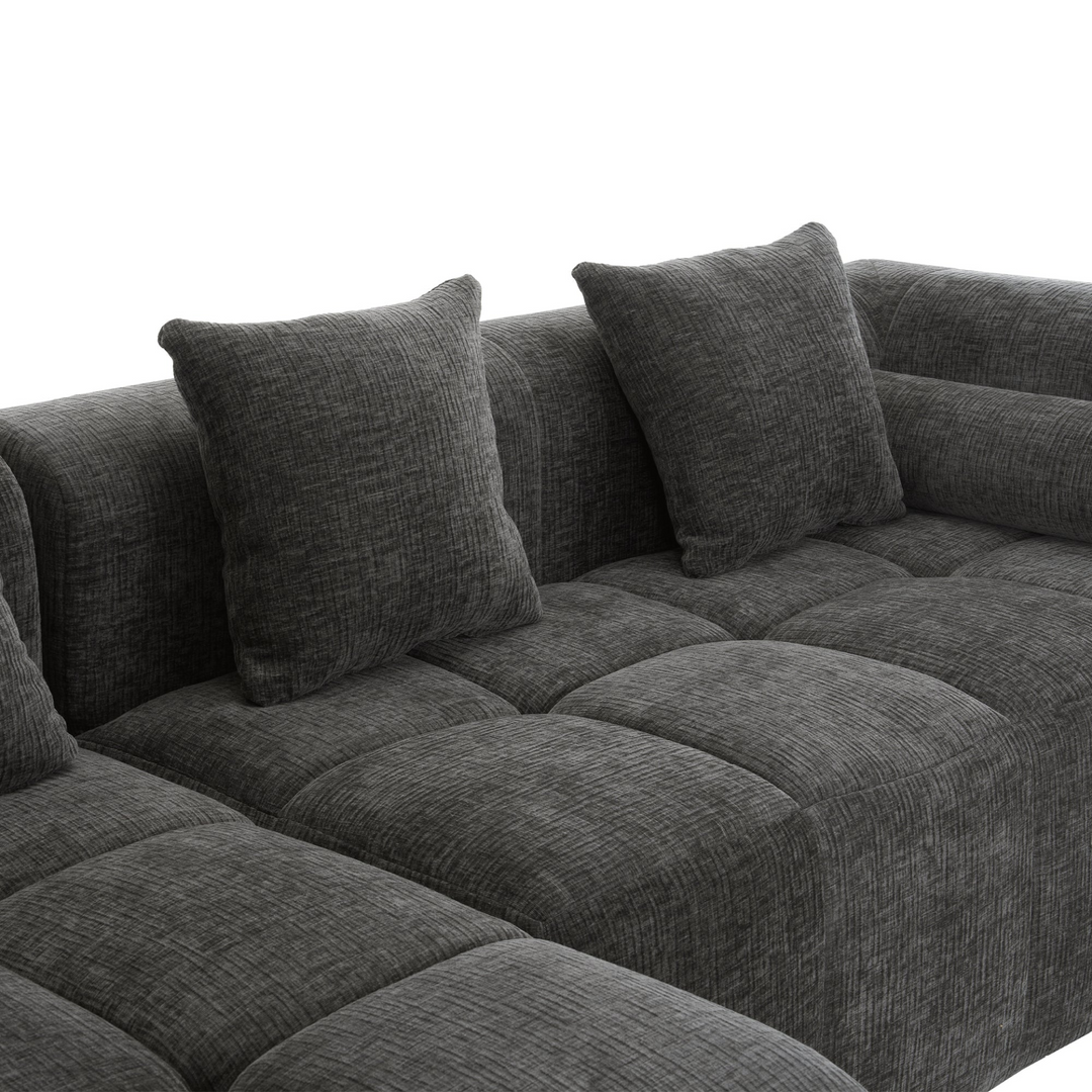 Buy farmhouse furniture Grey Full-Compressed Bubble European Farmhouse Modular Sectional Sofa Couch - Modern Cottage Farmhouse Furniture