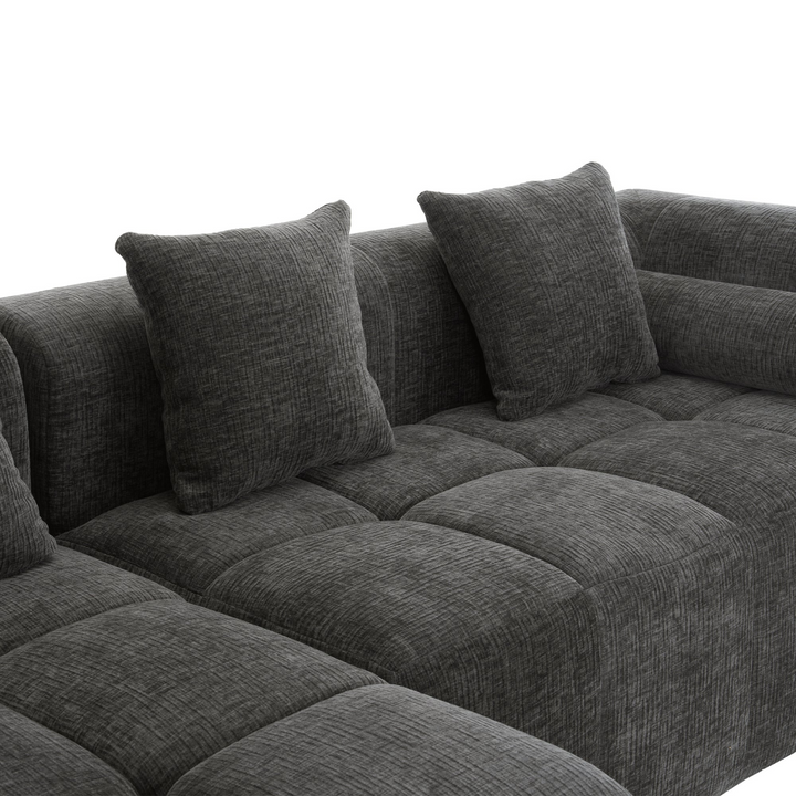 Buy farmhouse furniture Grey Full-Compressed Bubble European Farmhouse Modular Sectional Sofa Couch - Modern Cottage Farmhouse Furniture