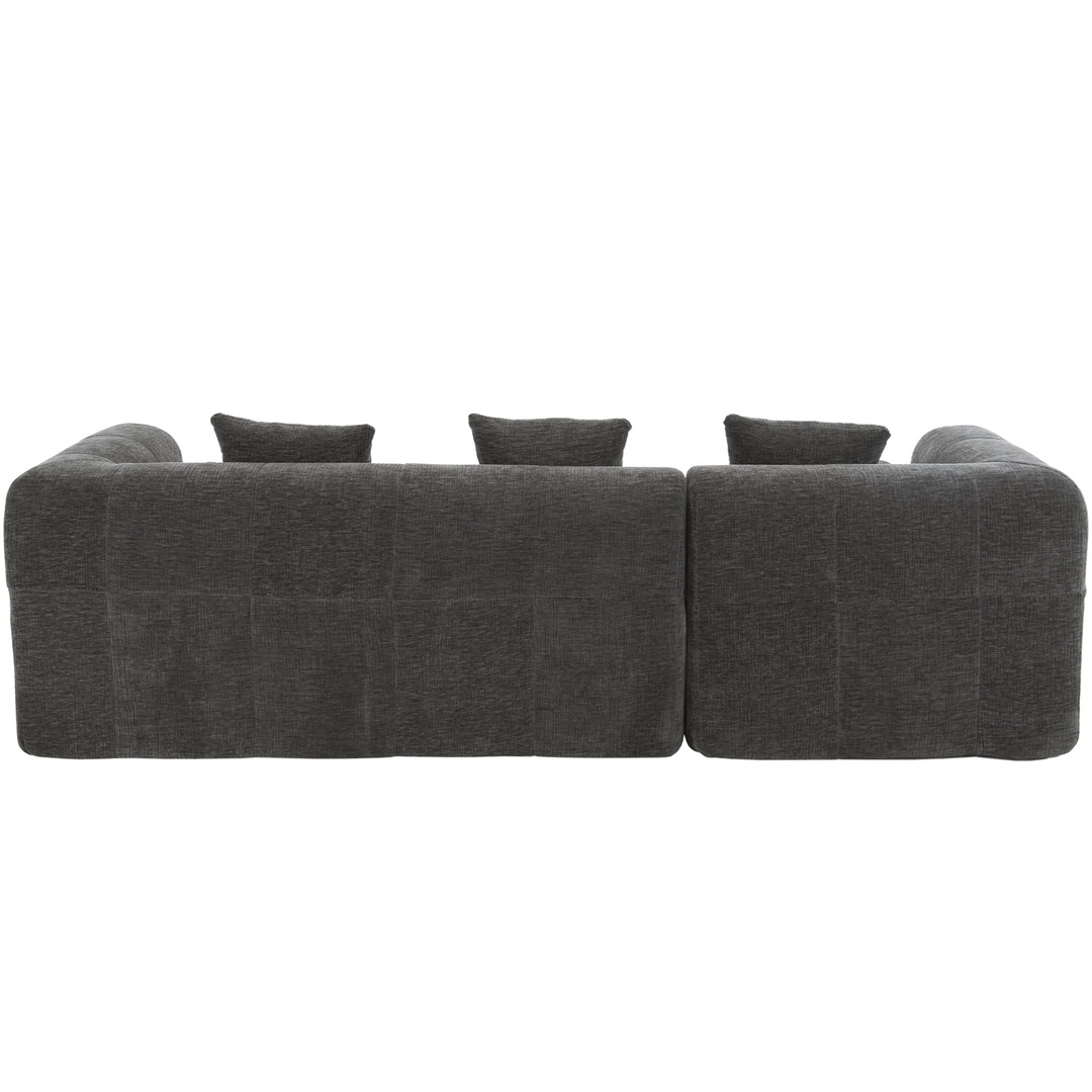 Buy farmhouse furniture Grey Full-Compressed Bubble European Farmhouse Modular Sectional Sofa Couch - Modern Cottage Farmhouse Furniture