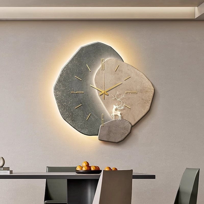 Buy farmhouse furniture Mykonos | Mediterranean Sea Stone Luxury Clock Wall - Modern Cottage Farmhouse Furniture