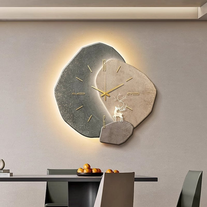Buy farmhouse furniture Mykonos | Mediterranean Sea Stone Luxury Clock Wall - Modern Cottage Farmhouse Furniture