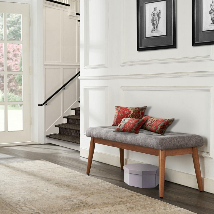 Buy farmhouse furniture Mediterranean Farmhouse Wooden Gray Modern Landon Dining Bench - Modern Cottage Farmhouse Furniture