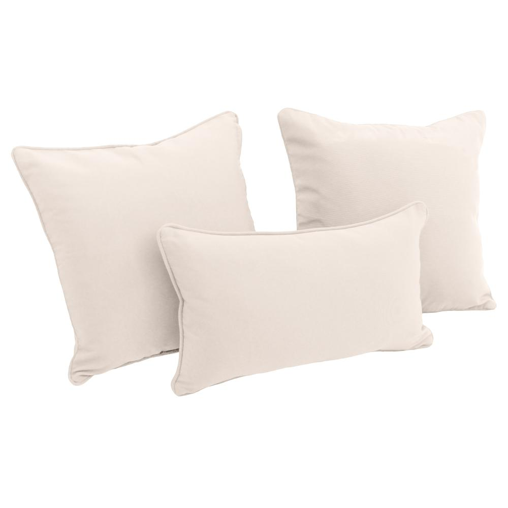 Buy farmhouse furniture Double-corded Solid Twill Throw Pillows with Inserts (Set of 3), Natural - Modern Cottage Farmhouse Furniture