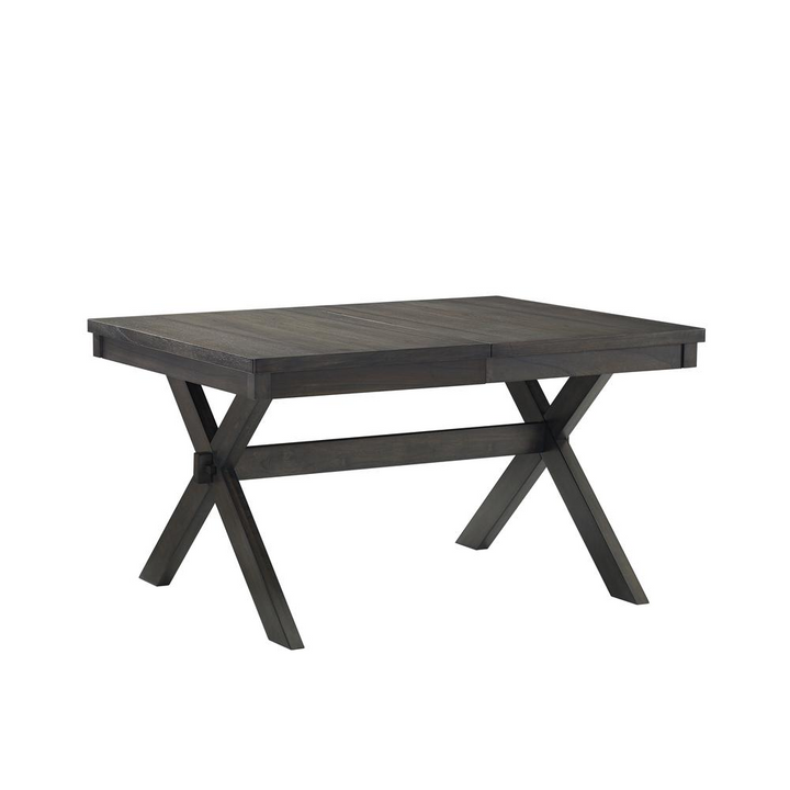 Buy farmhouse furniture Hayden Dining Table - Modern Farmhouse Design with 18" Extension Leaf, Seats Up to 8 People, Sturdy Trestle Base - Modern Cottage Farmhouse Furniture