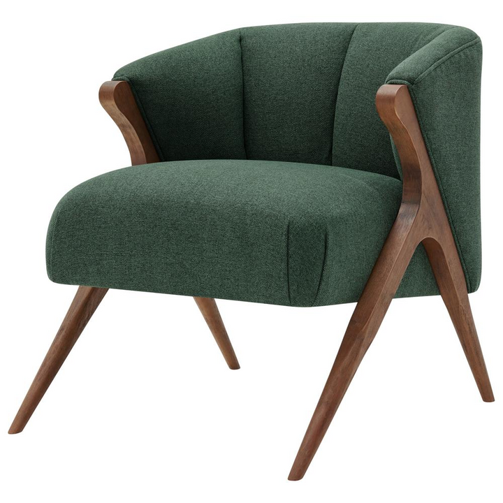 Buy farmhouse furniture Florence Mediterranean Contemporary Fabric Accent Chair – Brown Legs - Modern Cottage Farmhouse Furniture
