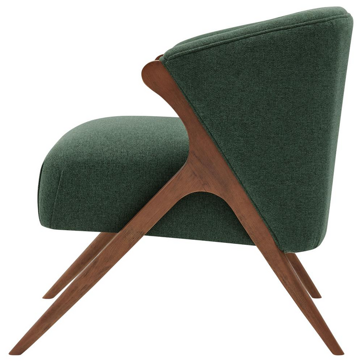 Buy farmhouse furniture Florence Mediterranean Contemporary Fabric Accent Chair – Brown Legs - Modern Cottage Farmhouse Furniture