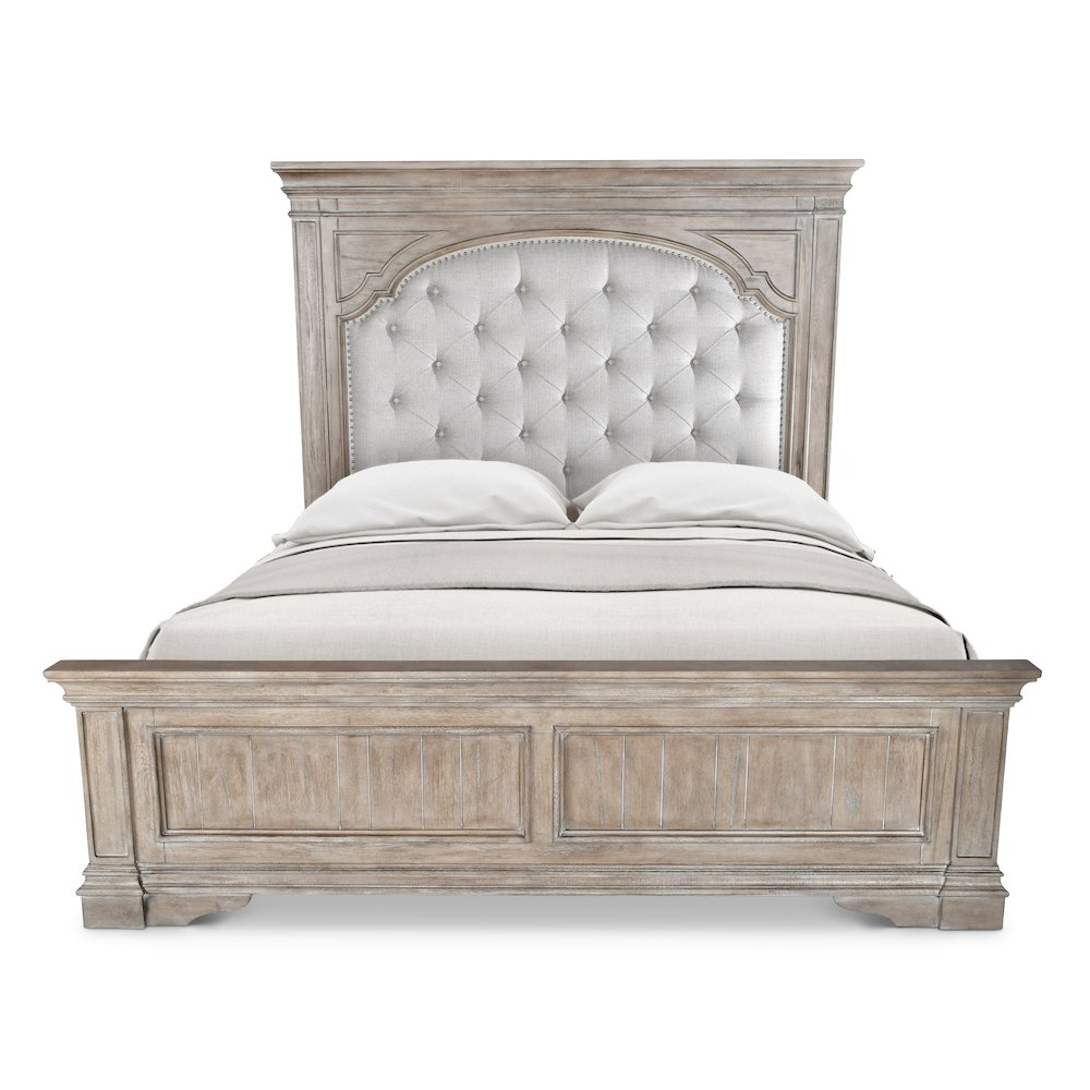 Buy farmhouse furniture Modern Mediterranean Farmhouse Style King Size Bed - Modern Cottage Farmhouse Furniture