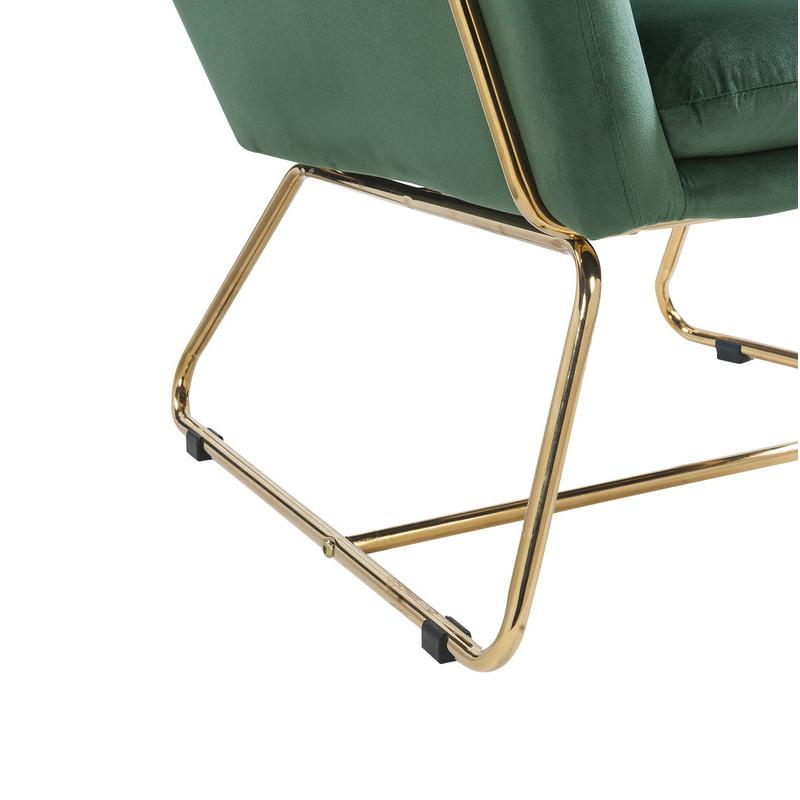 Buy farmhouse furniture Keira Metal Green Velvet Mediterranean Italian Accent Chair - Modern Cottage Farmhouse Furniture