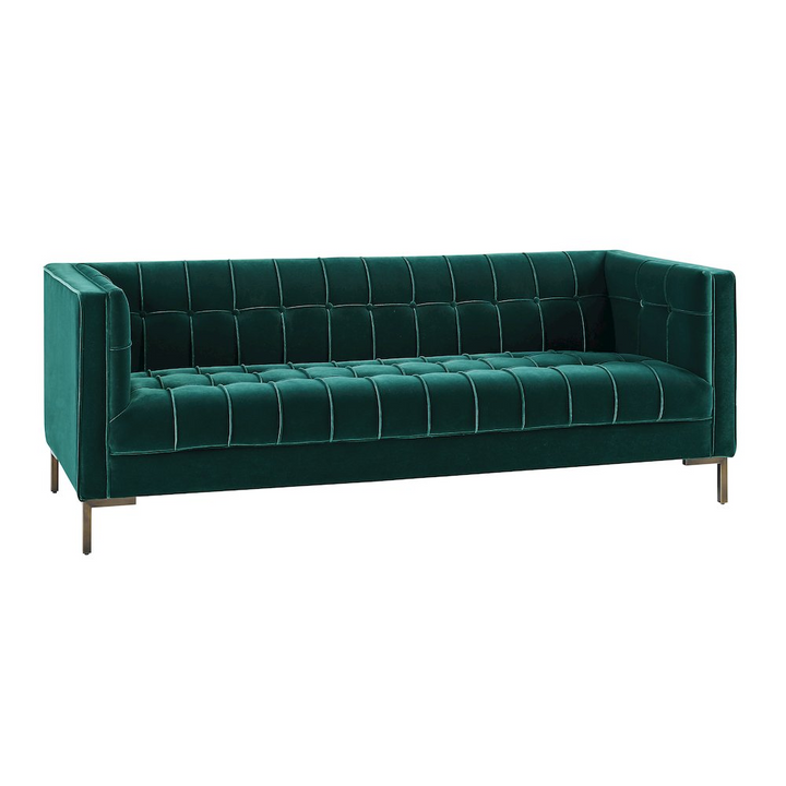 Buy farmhouse furniture La Riviera Mediterranean Luxe Velvet Sofa - Modern Cottage Farmhouse Furniture