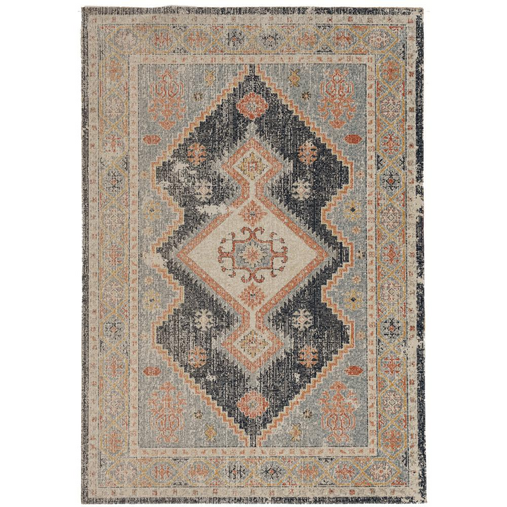 Buy farmhouse furniture Valencia Mediterranean Contemporary Rust Vintage Distressed Rug - Modern Cottage Farmhouse Furniture