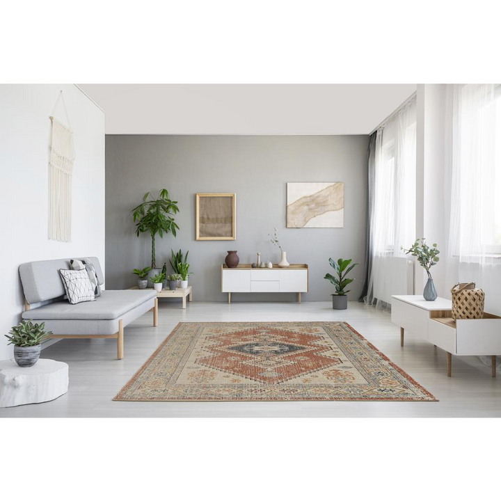 Buy farmhouse furniture Valencia Rust | Large Mediterranean Vintage Distressed Area Rug - Modern Cottage Farmhouse Furniture