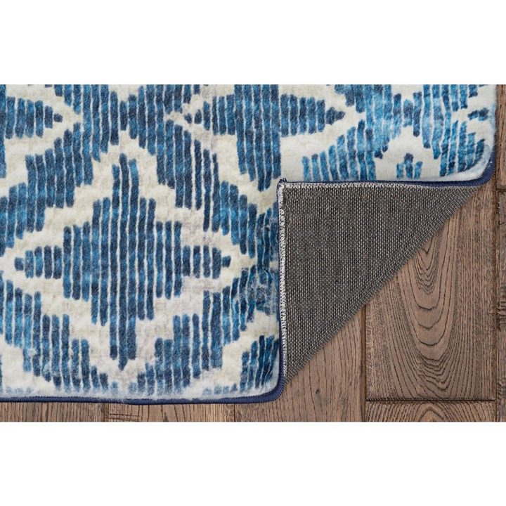 Buy farmhouse furniture Azurea Greece Santorini Rabbit Linear Blue White 8x10 Rug - Modern Cottage Farmhouse Furniture