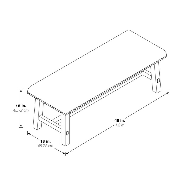Buy farmhouse furniture Callen Bench - Modern Cottage Farmhouse Furniture