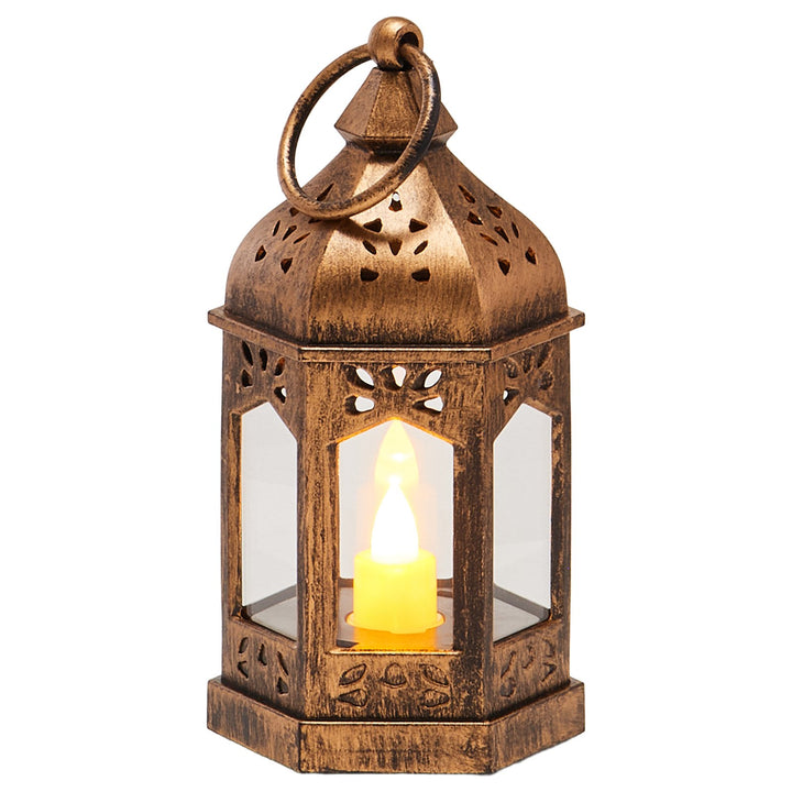 Buy farmhouse furniture Elegant Bronze Mediterranean Farmhouse LED Lantern - Modern Cottage Farmhouse Furniture